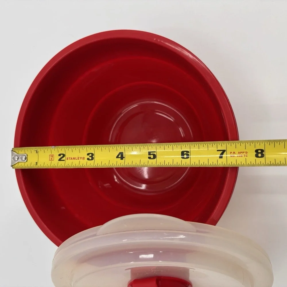 Pampered Chef Microwave Popcorn Popper Silicone Collapsible Bowl‎ w/Lid
